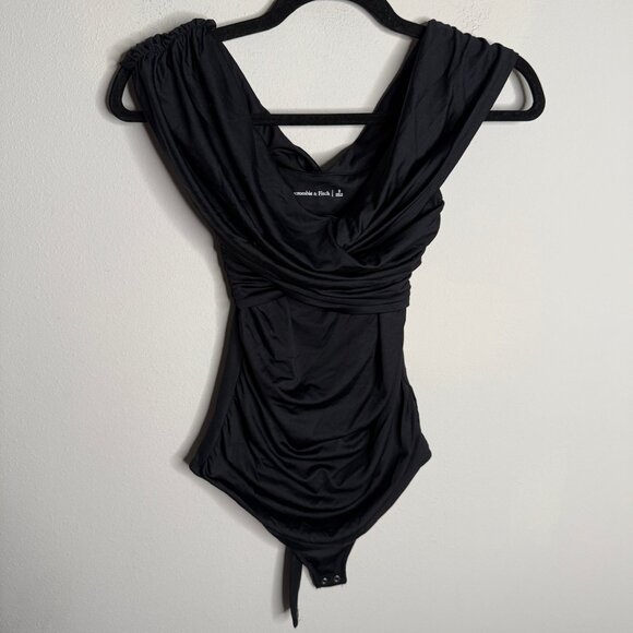 Abercrombie & Fitch Women's Black Sleek Seamless Wrap swimsuit - Size S Small - Picture 2 of 4